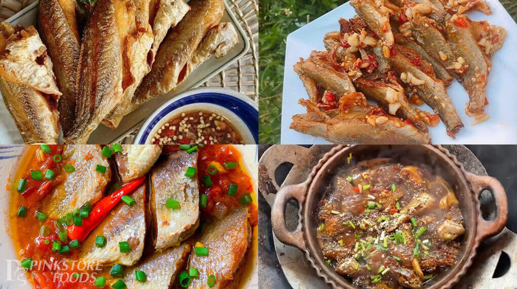 Các món ăn từ khô cá đù: chiên, rim tỏi ớt, kho tiêu và sốt cà chua