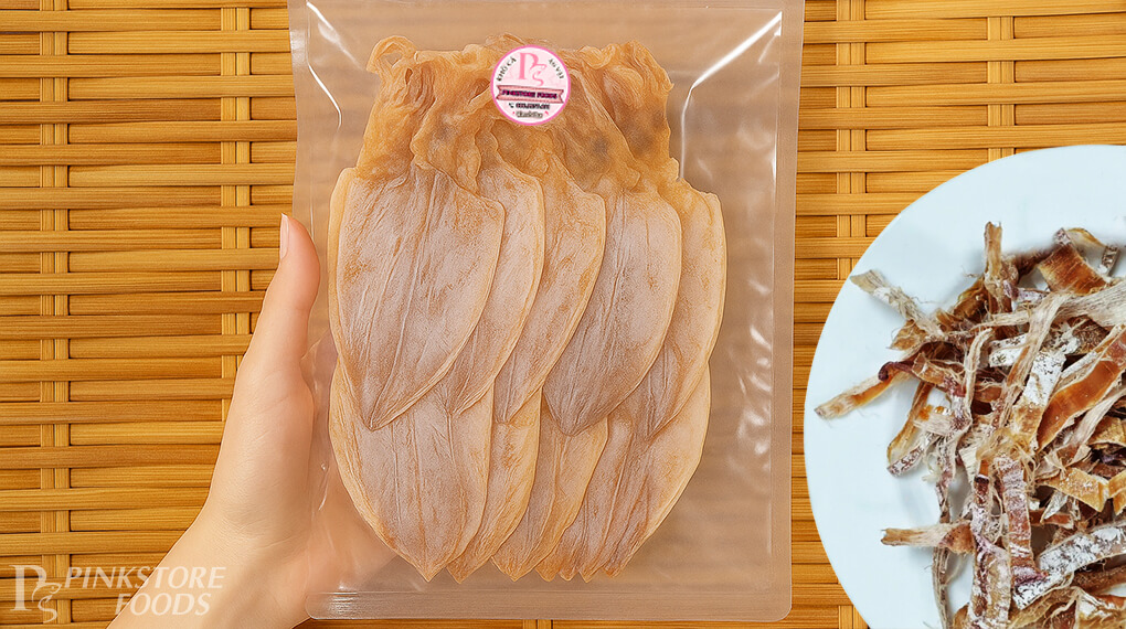 Khô Mực Câu 500g Size 35-40 Con/kg đóng gói hút chân không, tiện lợi và đẹp mắt