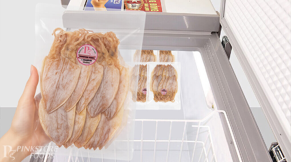 Cách bảo quản Khô Mực Câu 500g Size 35-40 Con/kg trong ngăn đông tủ lạnh hiệu quả