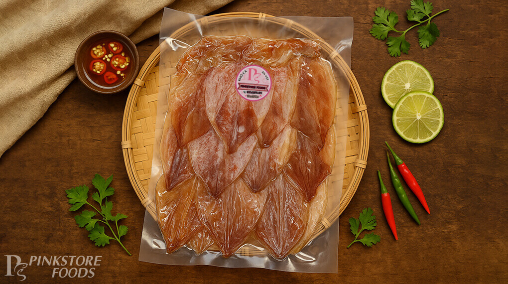 Khô Mực Câu 500g Size 35-40 Con/kg chất lượng, đóng gói kỹ tại Pinkstore Foods