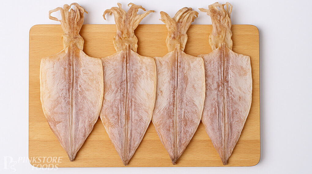 Khô Mực Câu 1kg Size 35-40 Con/kg nguyên con, màu hồng nhạt tự nhiên, không pha trộn